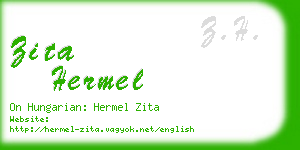 zita hermel business card